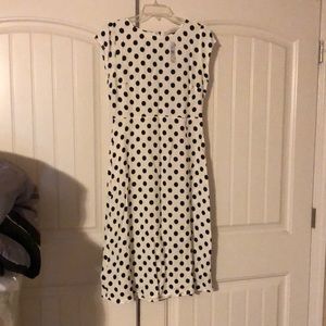 Loft Midi pokadot dress